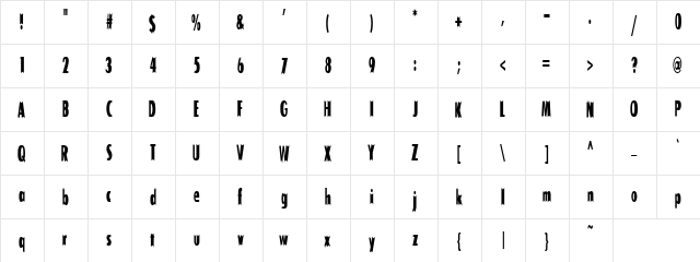 Maska chaska Regular  glyph index