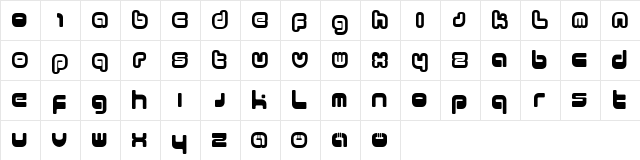 11.20 Regular  glyph index