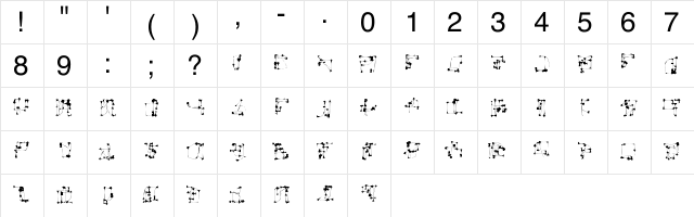 Collusus_Freehand_1 Regular  glyph index