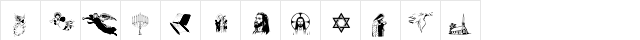 Religious  1 Regular  glyph index