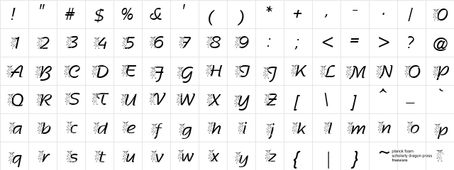 pf_From the desk of Hasan Regular  glyph index