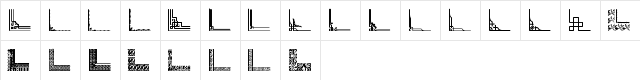 Vintage Decorative Corners 32 Regular  glyph index
