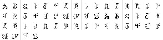 KingdomCome Regular  glyph index