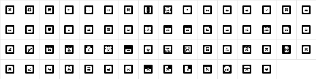 BlocFace Regular  glyph index