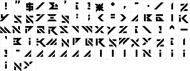 Vermin Vibes Dystopia Regular  glyph index