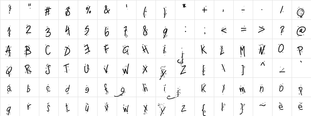 PWHappyNewYear Medium  glyph index