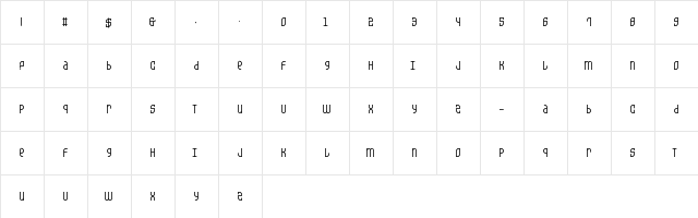 5Champagne Unicase Regular  glyph index