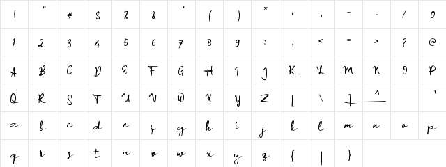 a Applicant Signature Regular  glyph index