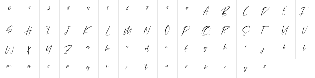 Monalls Free Regular  glyph index