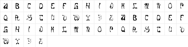 NouveauTrois Regular  glyph index