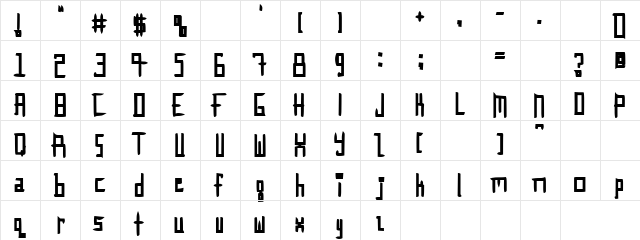 Innie Outtie Regular  glyph index