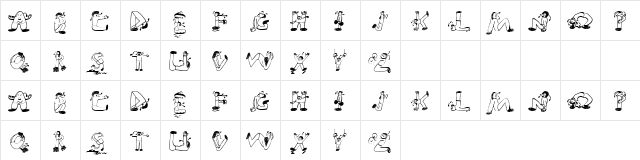 Playschool Regular  glyph index