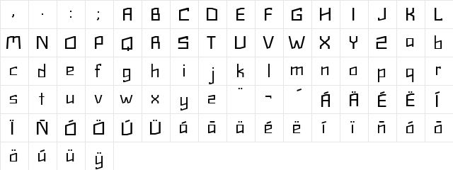 Tetra Regular  glyph index