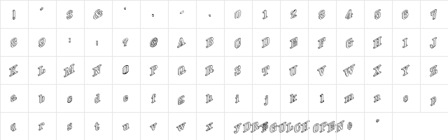 DryGulchOpen Regular  glyph index