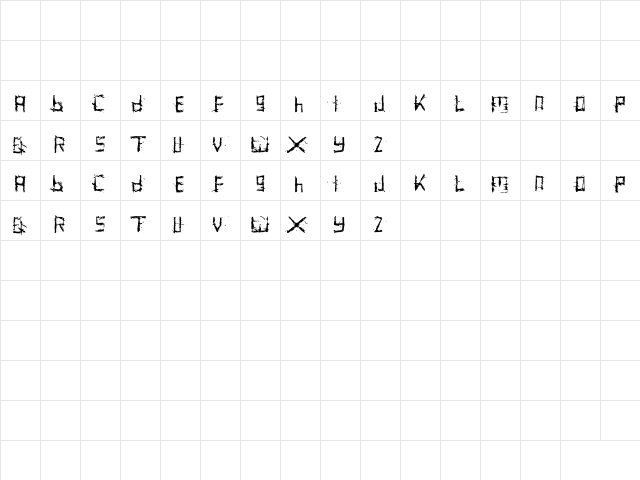 unfontgiven Regular  glyph index