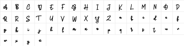 Kubite FREE Regular  glyph index