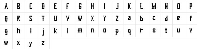 Dohong Kaliba Free Version Regular  glyph index