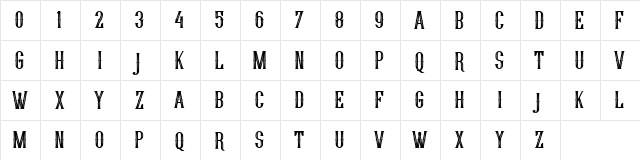 Young Heart Regular  glyph index