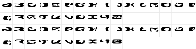 Alien Ghost 2 Regular  glyph index