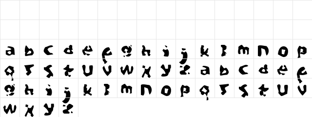 Aftermath Regular  glyph index