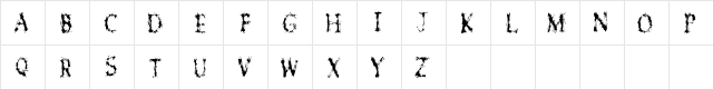 Thought Train Regular  glyph index