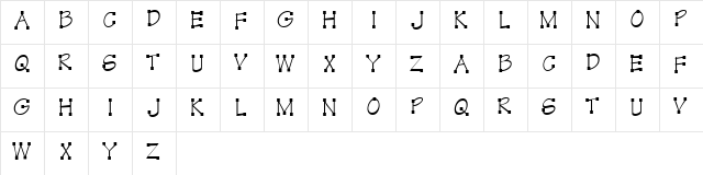 KR Kube Regular  glyph index