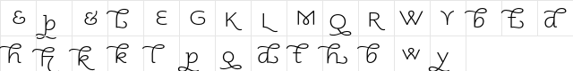 AspectSwash Light  glyph index