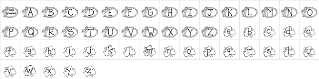 KG ST PATS 3 Regular  glyph index