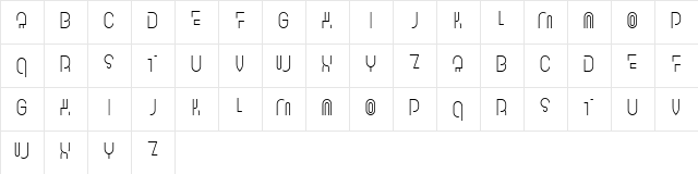 Verge Book Regular  glyph index