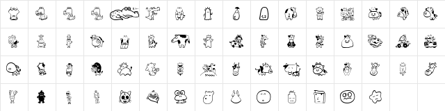 SakabeAnimal03 Regular  glyph index