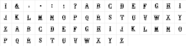 Caliope Regular  glyph index