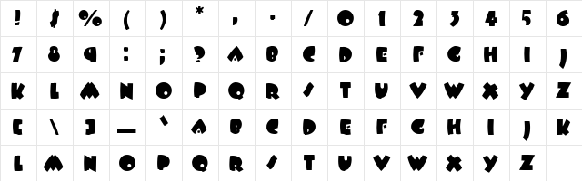 Amative Normal  glyph index