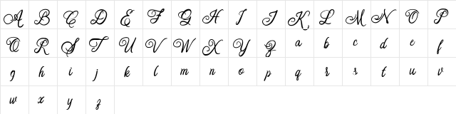 Orlandia FREE Regular  glyph index