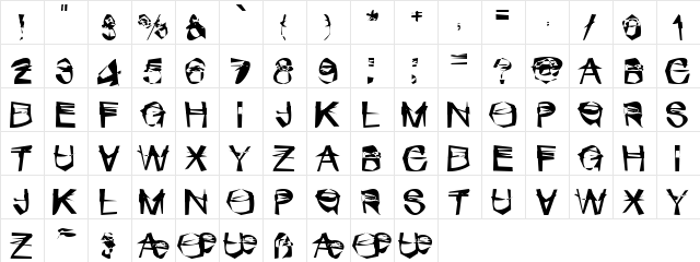 Mischstab Popanz Regular  glyph index