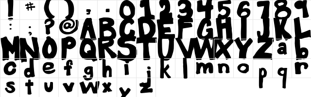 Yard Sale Regular  glyph index