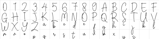Southwill Regular  glyph index