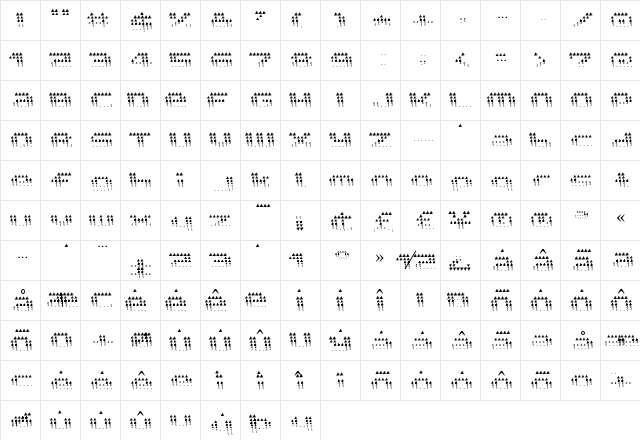edgarpiramide Regular  glyph index