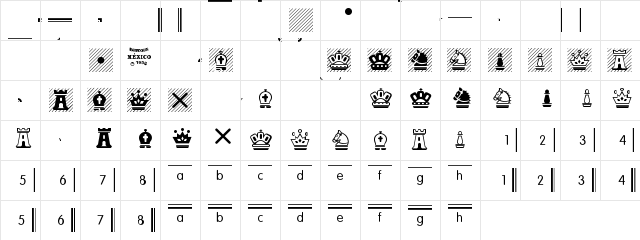 Chess Magnetic Regular  glyph index