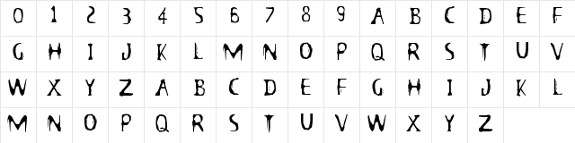 13th Ghostwrite Regular  glyph index