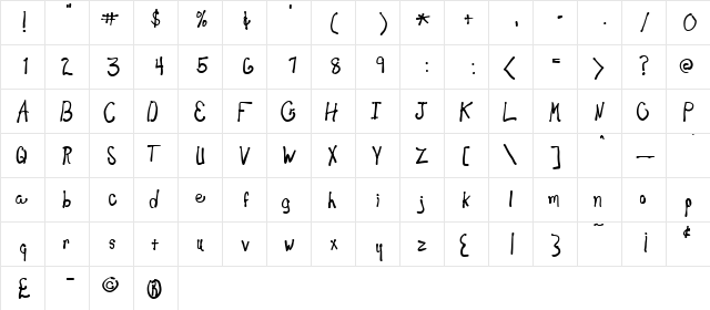 New Toy Regular  glyph index