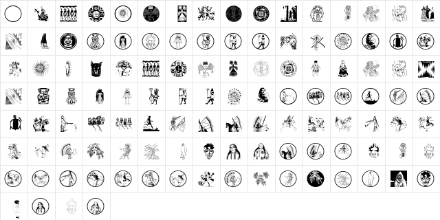 NativeAmericans Regular  glyph index