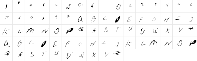 schleterian Regular  glyph index