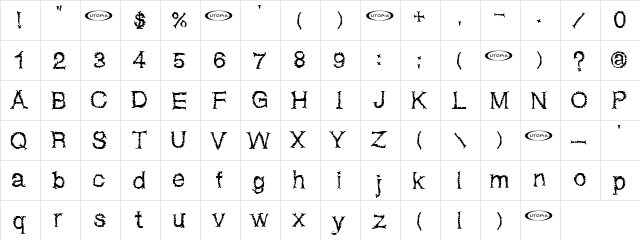 Netherworld Regular  glyph index
