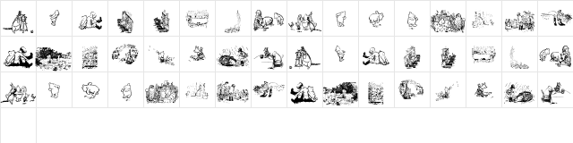 001 Pooh Classic Dings Regular  glyph index