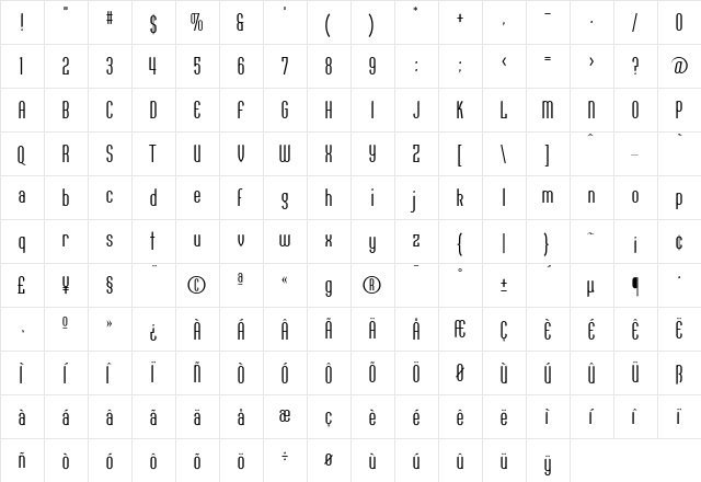 Conques Book  glyph index