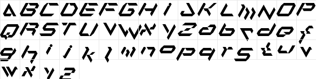 alfamesh001 Regular  glyph index