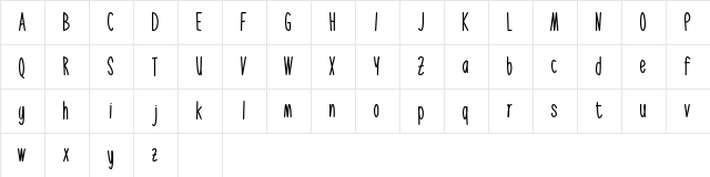 Filatelis Regular  glyph index