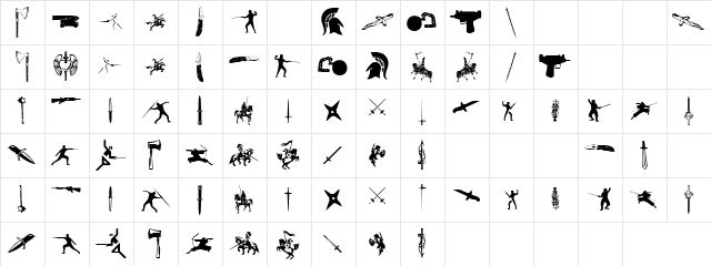 Battle Ground Regular  glyph index