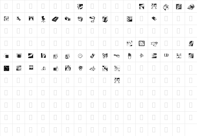 DF Industrials One Regular  glyph index
