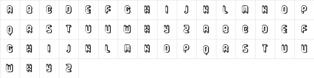 Brigadier Black Negative Regular  glyph index